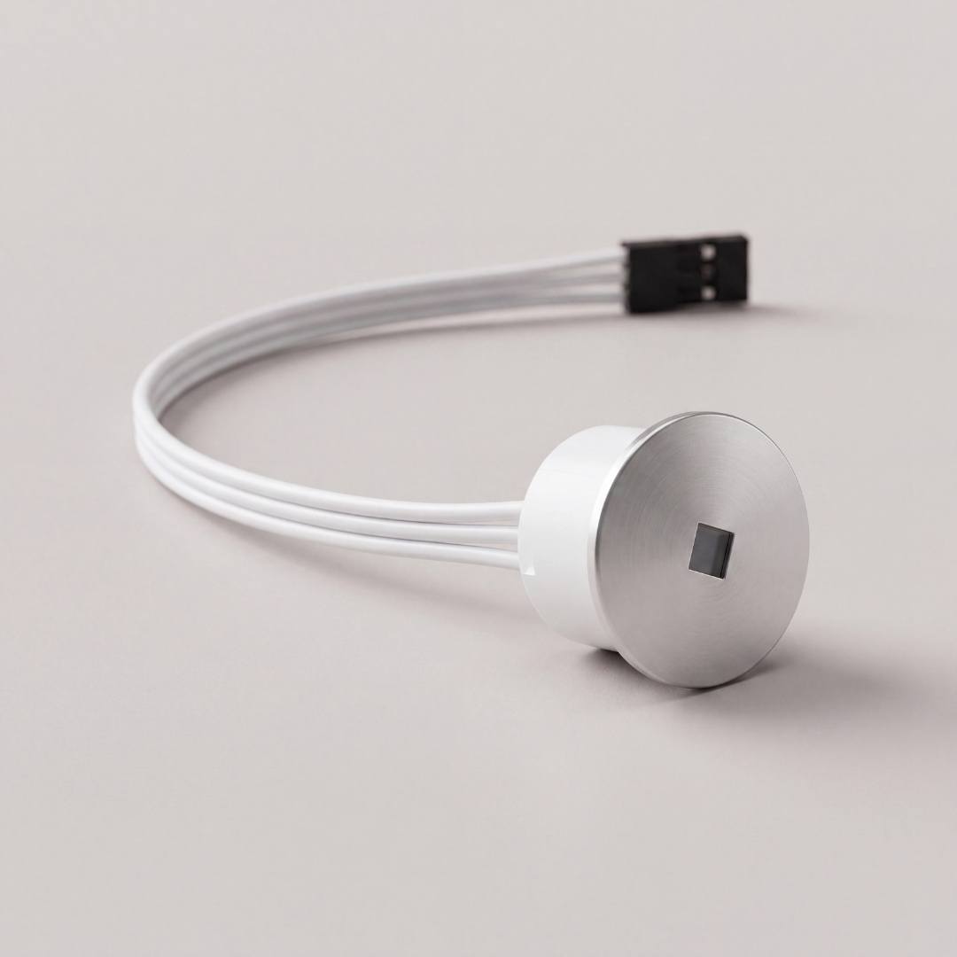 Sensor de movimiento PIR con cabezal de aluminio y conector de 3 pines