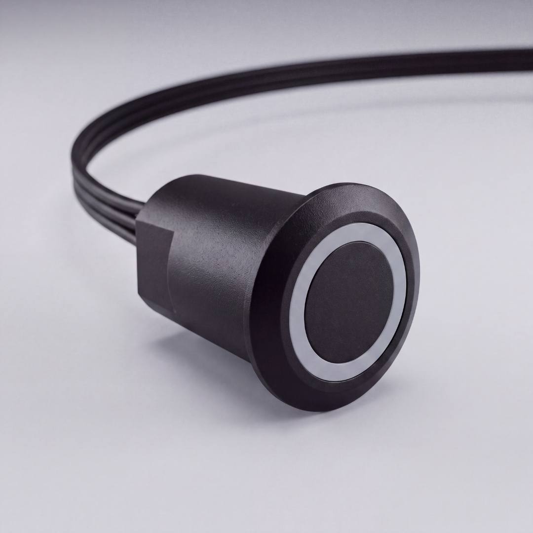 Cabezal negro mate del sensor táctil para cinta LED con cable integrado