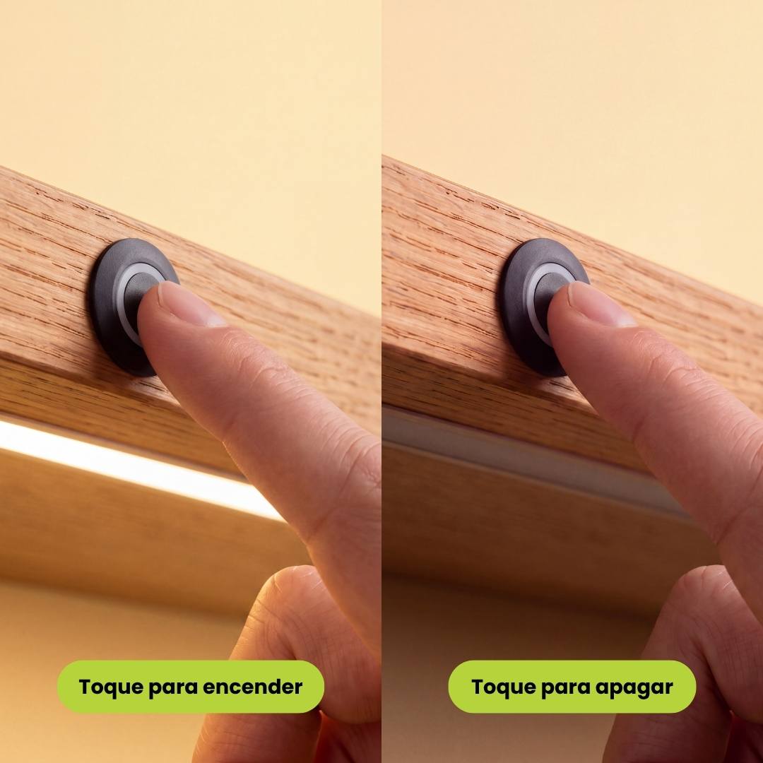 Comparación de instalación empotrada y adosada del sensor táctil para muebles