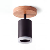 Spot adosable con base de madera natural sobre fondo blanco