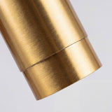 Detalle del cabezal cilíndrico en dorado satinado del spot