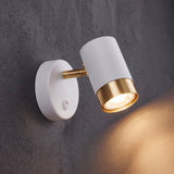 Spot blanco con dorado como aplique dirigible en la pared