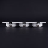 Perfil lateral del spot empotrable de 3 luces LEA de 3.3 cm de profundidad