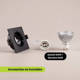 Spot empotrable LEA Black compatible con socket GU10 y dicroico LED, accesorios no incluidos