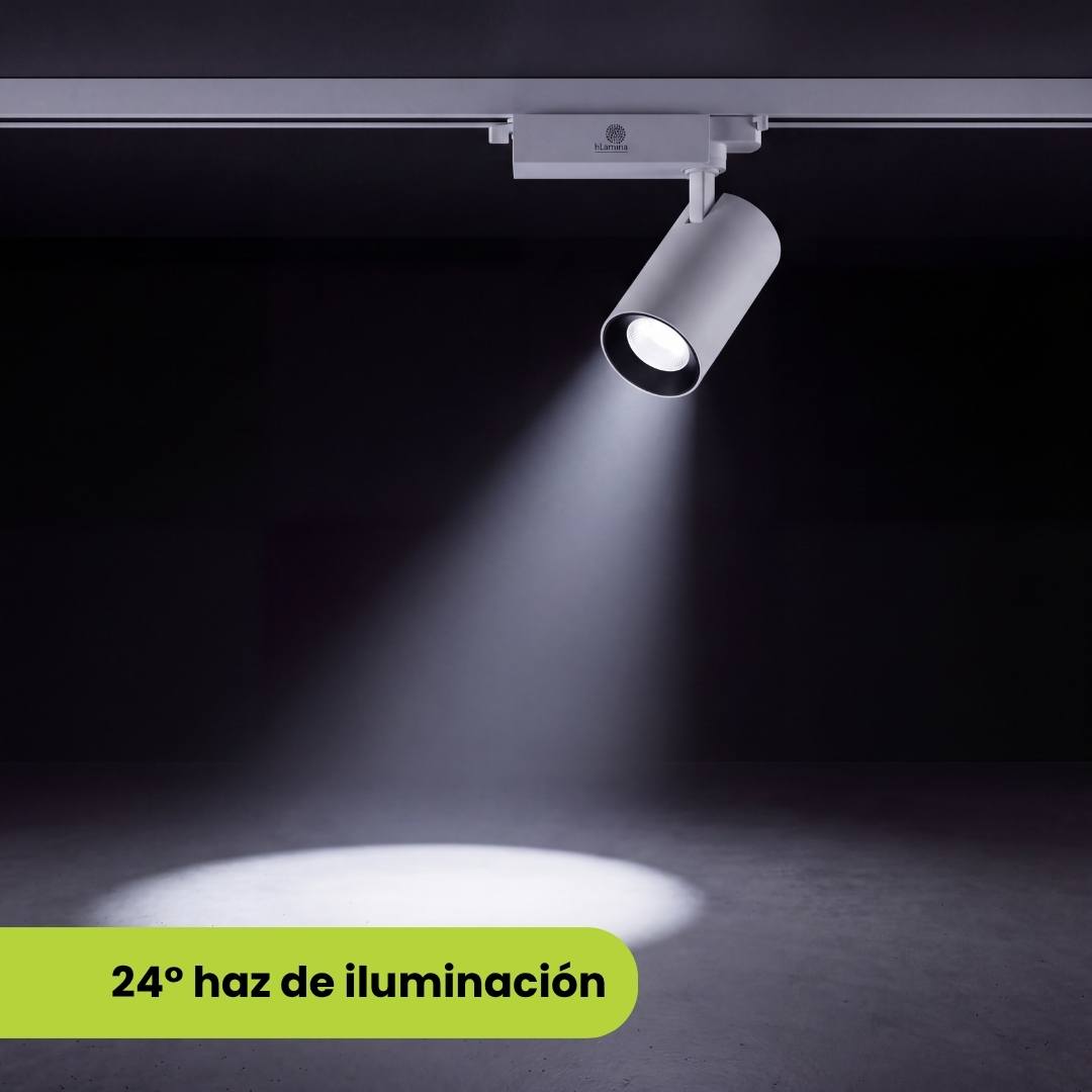 Haz de luz fría concentrado de 24 grados del spot LED COB ROXY White