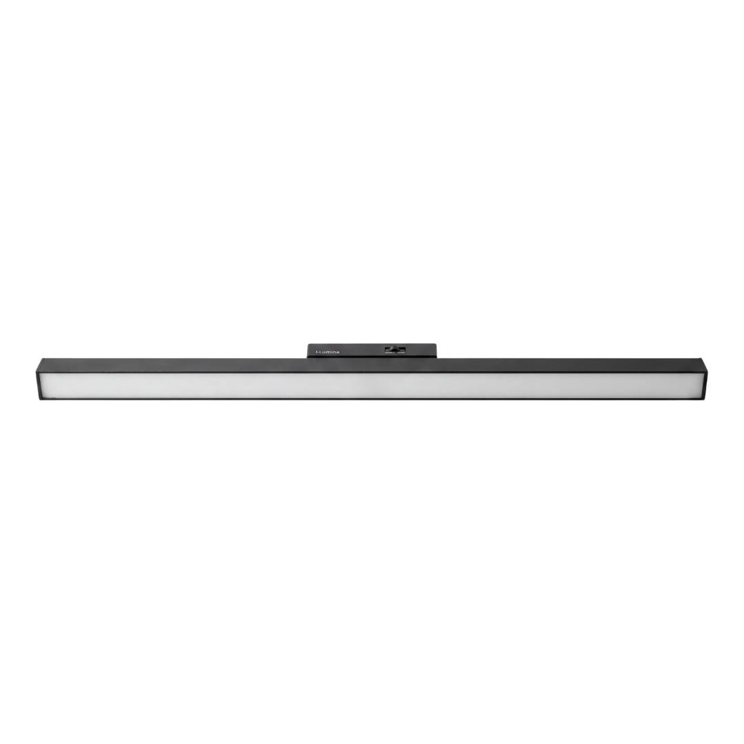 Spot LED lineal de 60 cm encendido con franja de luz continua uniforme