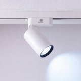 Spot LED de riel 12W blanco con cabezal orientado hacia abajo