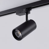 Spot LED para riel 220V TRIXY en aluminio negro mate con cabezal dirigible