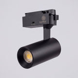 Spot LED para riel LEXI en aluminio negro mate, vista frontal