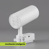 Tapa posterior con ventilación del spot LED para riel en aluminio blanco
