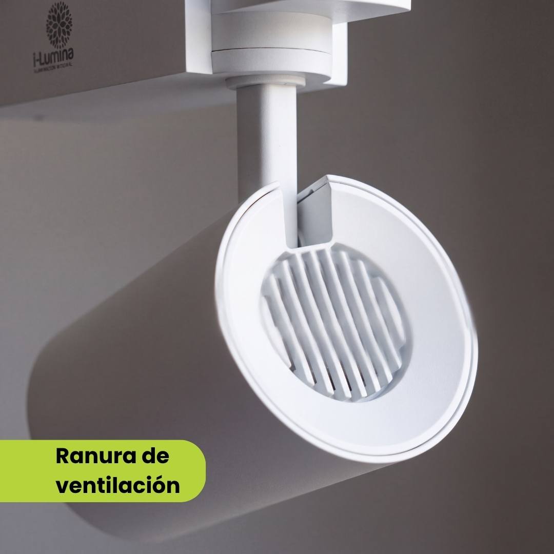 Tapa trasera con rejilla de ventilación del spot LED de riel ROXY White