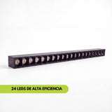 Perfil del spot magnético grille con sus 24 LEDs COB de lente individual