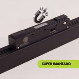 Adaptador magnético del spot LED lineal con imanes de fijación instantánea al riel