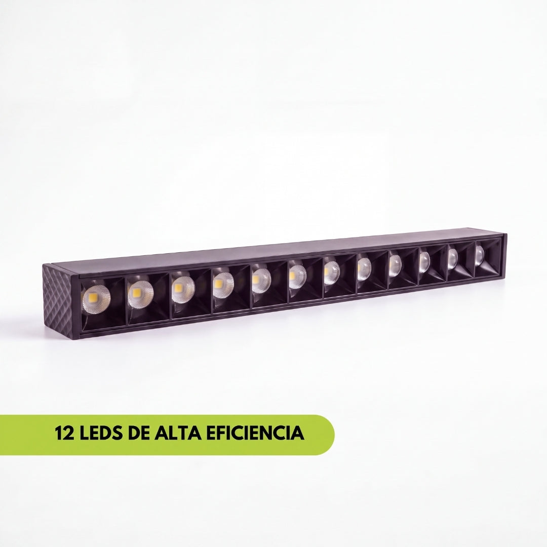 Spot LED con 12 celdas antideslumbrantes de alta eficiencia