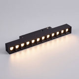 Spot LED magnético grille de 22 cm encendido en luz cálida 3000K