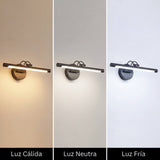 Muestra de las tres temperaturas de color seleccionables (cálida, neutra y fría) para confort visual flexible.