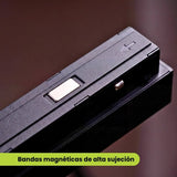 Detalle de las placas magnéticas de sujeción del transformador para riel
