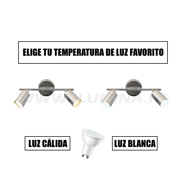 LÁMPARA DE ESPEJO DE PARED LUANA SILVER LED