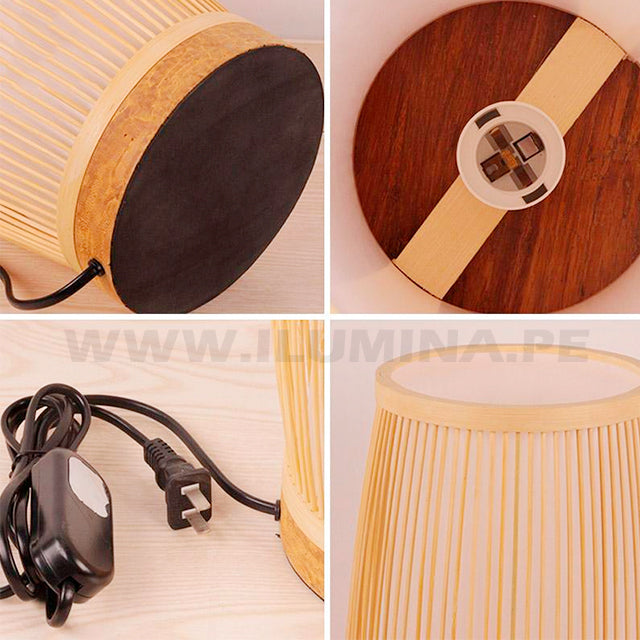 LÁMPARA DE MESA BAMBÚ NATURAL CLAUDIA LED