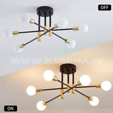 LÁMPARA DE TECHO TERESA BLACK AND GOLD LED / SIN FOCO