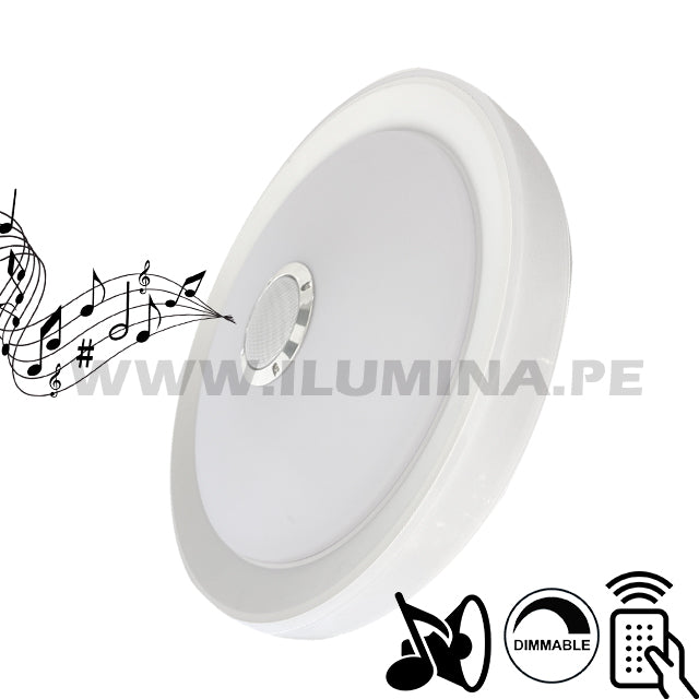 PLAFÓN LED 36W WH PARLANTE BLUETOOTH + CONTROL REMOTO