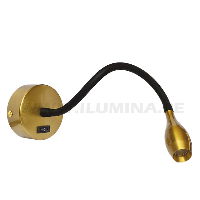 LÁMPARA DE PARED FLEXIBLE MARIA TERESA GOLD LED CON INTERRUPTOR