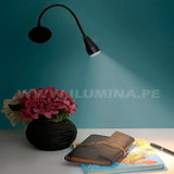 LÁMPARA DE PARED FLEXIBLE MONICA BLACK LED