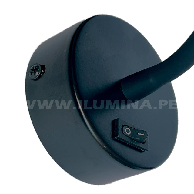 LÁMPARA DE PARED FLEXIBLE MONICA BLACK LED