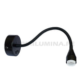 LÁMPARA DE PARED FLEXIBLE MONICA BLACK LED