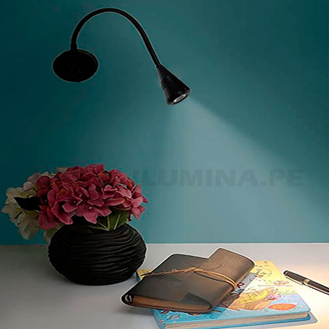 LÁMPARA DE PARED FLEXIBLE MALENA BLACK LED