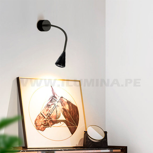 LÁMPARA DE PARED FLEXIBLE MALENA BLACK LED