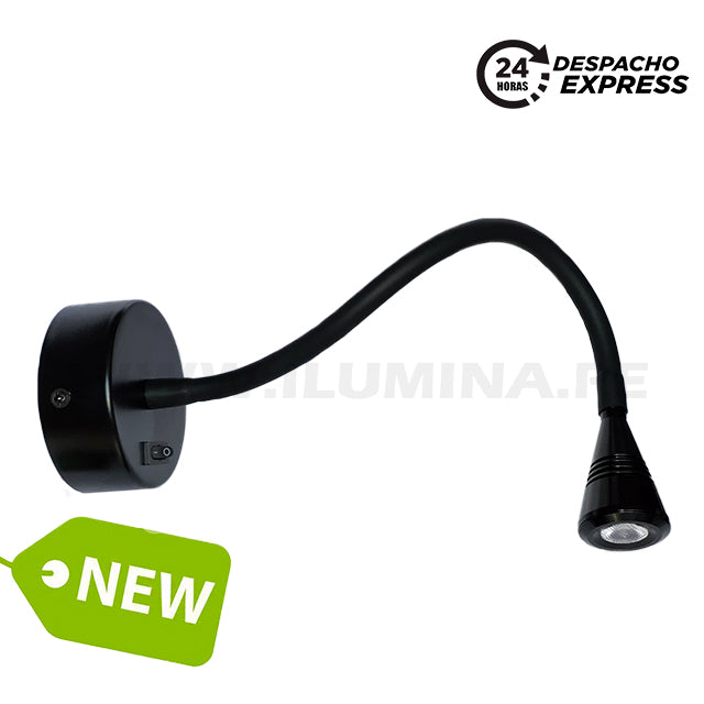 LÁMPARA DE PARED FLEXIBLE MALENA BLACK LED