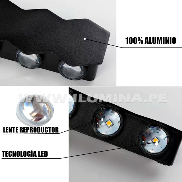 LÁMPARA DE EXTERIOR ALMA LED BLACK 6W LUZ CÁLIDA