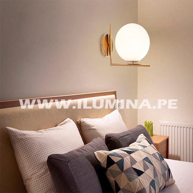 LÁMPARA DE PARED INTERIOR LUX GOLD LED