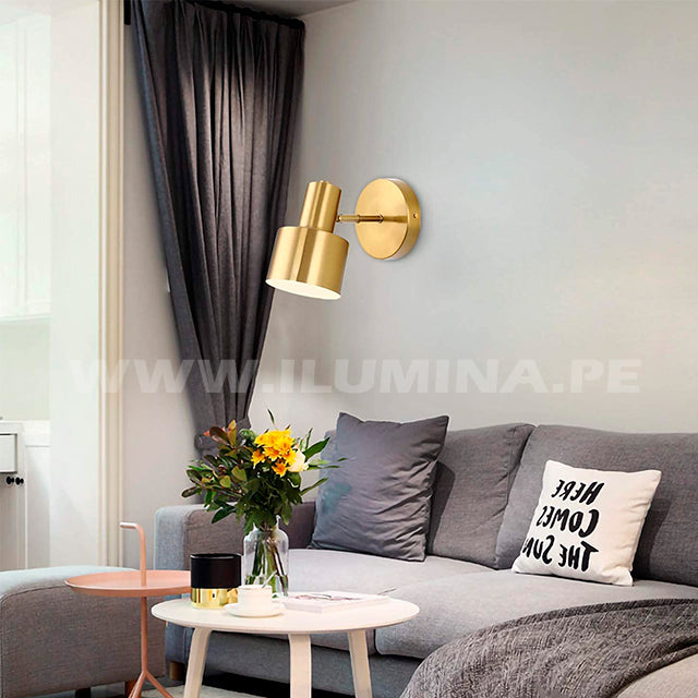 LÁMPARA DE PARED INTERIOR AMAYA GOLD LED