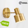 LÁMPARA DE PARED INTERIOR DE COLOR DORADO CON CABEZAL MOVIBLE PARA FOCO E27 PARA INSTALAR EN LAS CABECERAS DE CAMA PARA DEPARTAMENTOS Y PARA INSTALAR EN CABECERAS DE CAMA PARA HOTELES MODERNOS Y LUJOSOS. VENTA DE LÁMPARAS DE PARED MINIMIALISTAS EN SURQUILLO EN LIMA EN PERU. LAMPARAS ILUMINA PARA CABECERAS DE CAMA 