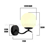 LÁMPARA DE PARED INTERIOR MURCIA UP BLACK LED