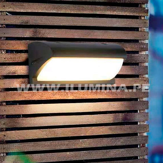 LÁMPARA DE EXTERIOR URIEL BLACK LED 12W LUZ CÁLIDA