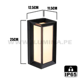 LÁMPARA DE EXTERIOR URSULA BLACK LED 18W LUZ CÁLIDA