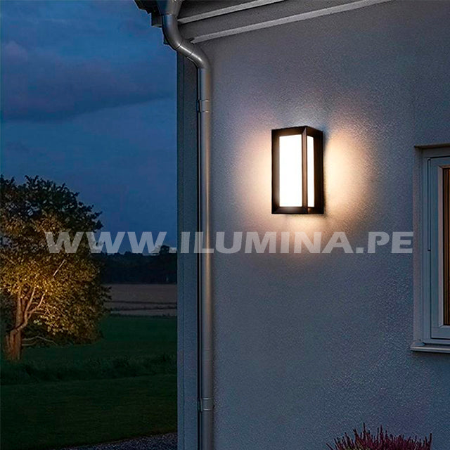 LÁMPARA DE EXTERIOR URSULA BLACK LED 18W LUZ CÁLIDA