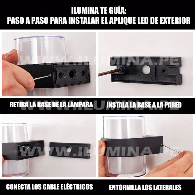 LÁMPARA DE EXTERIOR CAROLINA LED BLACK 10W LUZ CÁLIDA