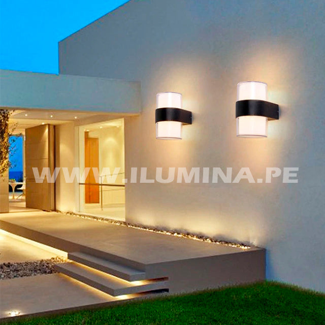 LÁMPARA DE EXTERIOR CAROLINA LED BLACK 10W LUZ CÁLIDA