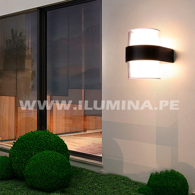 LÁMPARA DE EXTERIOR CAROLINA LED BLACK 10W LUZ CÁLIDA