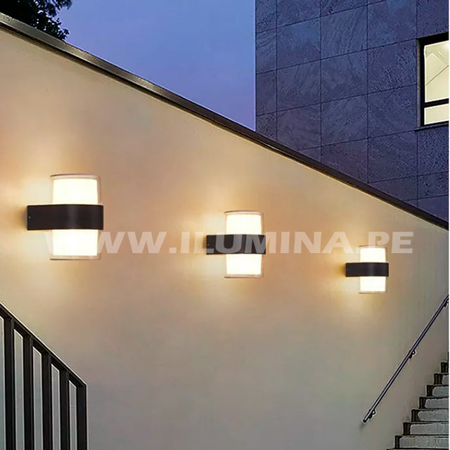 LÁMPARA DE EXTERIOR CAROLINA LED BLACK 10W LUZ CÁLIDA