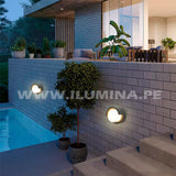 LÁMPARA DE EXTERIOR LED LUNA BLACK 12W LUZ CÁLIDA