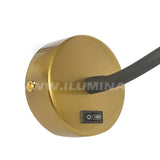 LÁMPARA DE PARED FLEXIBLE MARIA TERESA GOLD LED CON INTERRUPTOR