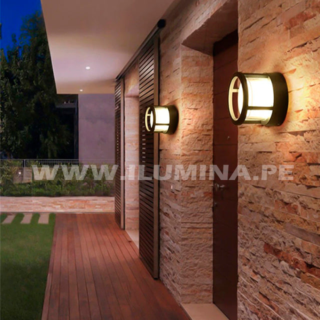 LÁMPARA DE EXTERIOR LED MARIETA BLACK 12W LUZ CÁLIDA