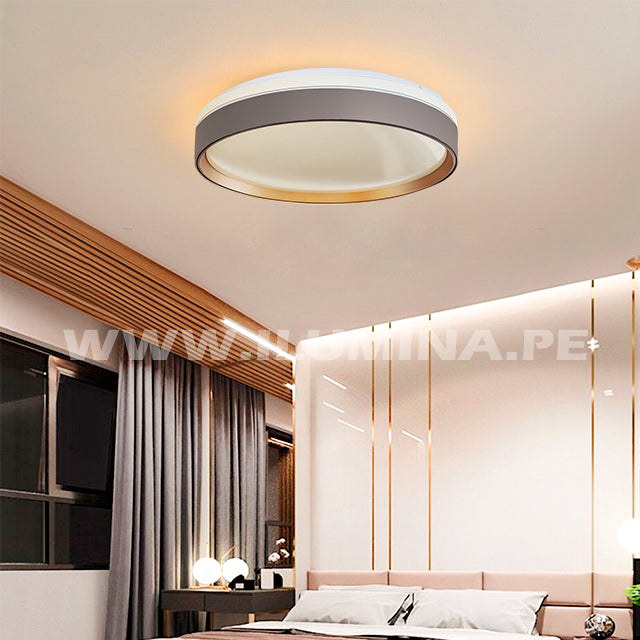 LÁMPARA DE TECHO DAYANA LED GRAY 30W + CONTROL REMOTO