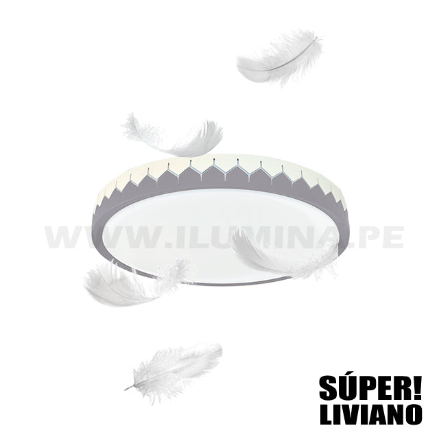 LÁMPARA DE TECHO SANAE LED GRAY 30W + CONTROL REMOTO