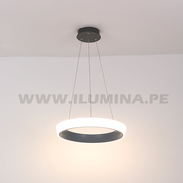 LÁMPARA COLGANTE DORIANA SLIM LED GRAY + CONTROL REMOTO